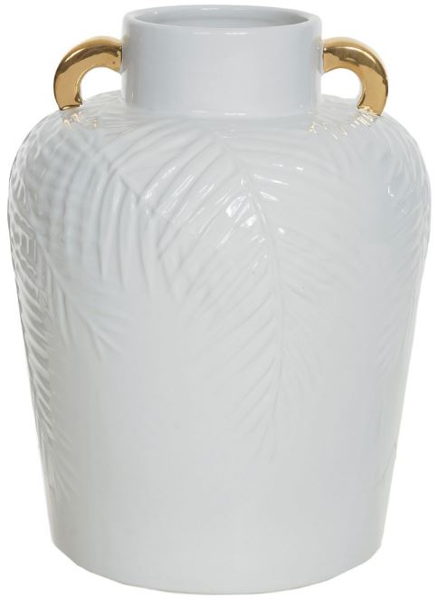 Vaso Decorativo Ceramica Branco 28cm