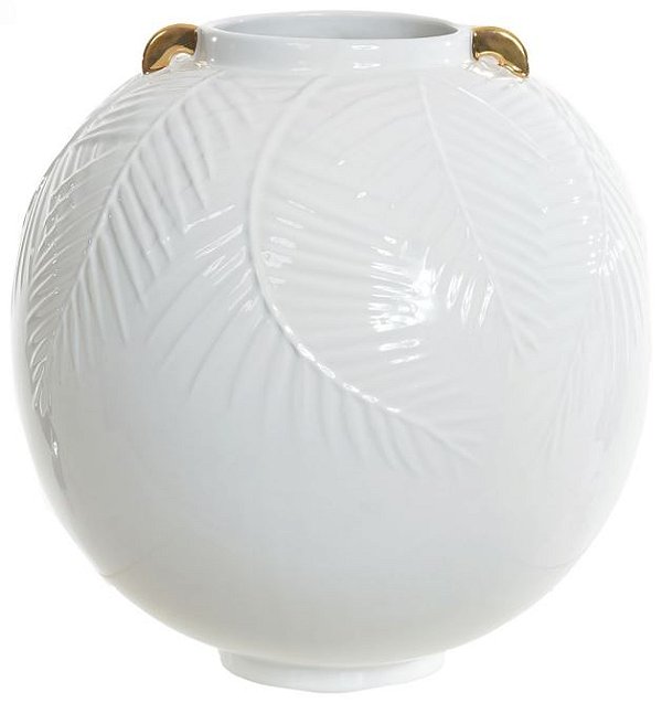 Vaso Decorativo Ceramica Branco 30cm