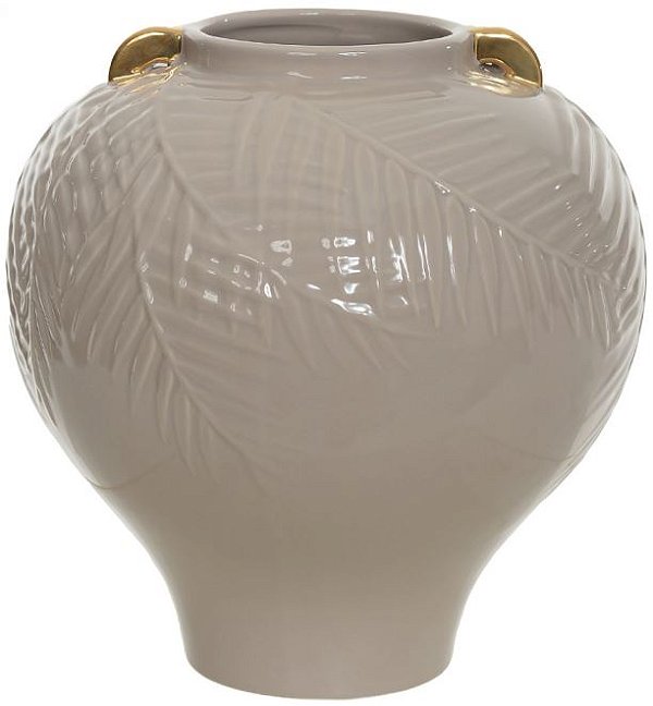 Vaso Decorativo Ceramica Dourado 23,5cm
