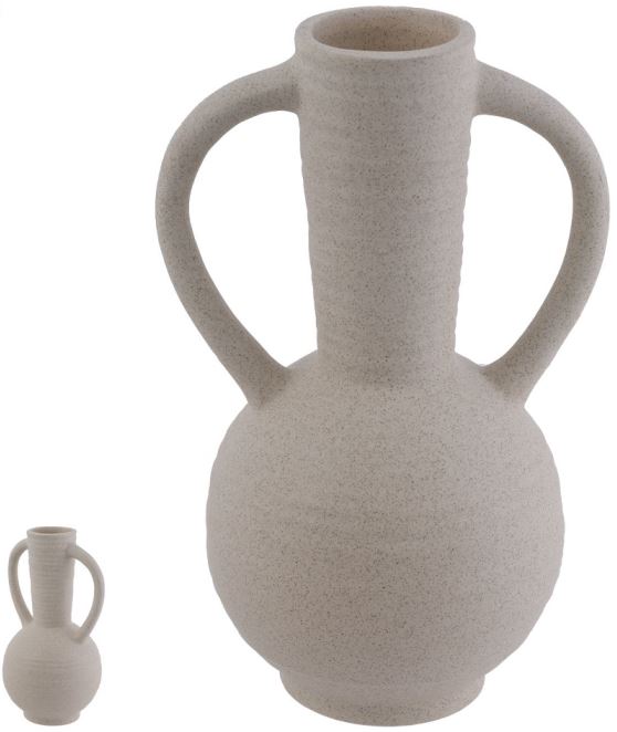 Vaso Decorativo Ceramica Bege 20cm
