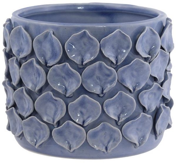 Vaso Decorativo Ceramica Azul 14,5cm