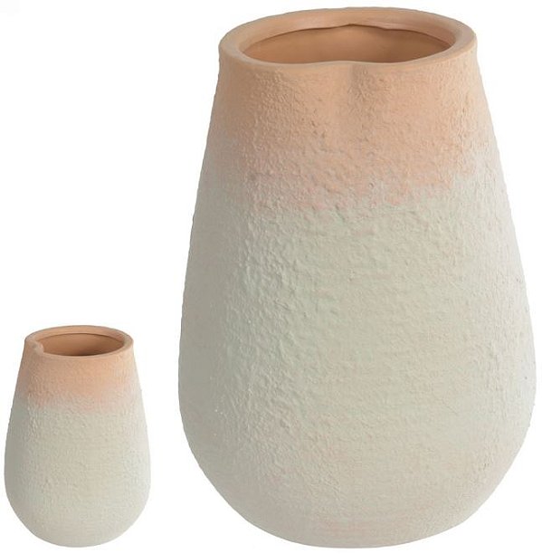 Vaso Decorativo Ceramica Terracota Bege 24cm