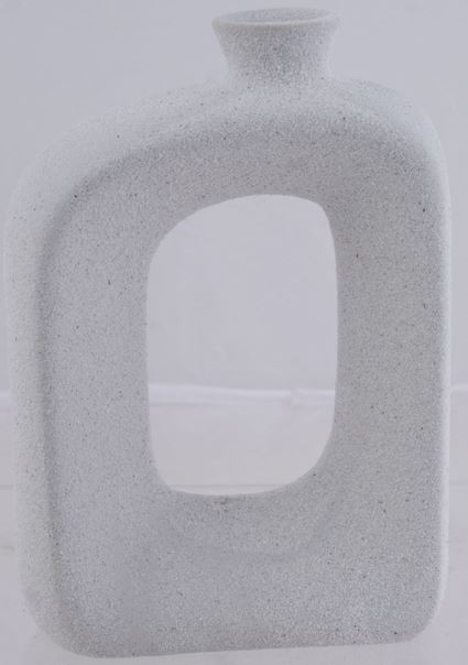 Vaso Decorativo Porcelana Branco 18cm