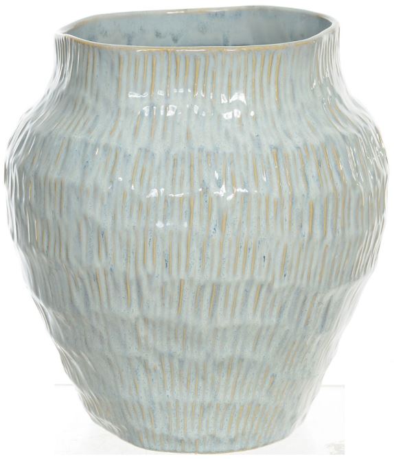 Vaso Decorativo Ceramica Azul 28cm