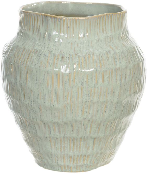 Vaso Decorativo Ceramica Verde 28cm