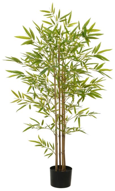 Planta Artificial Arvore Bamboo Real Toque C/Pote X762 Verde 1,2cm