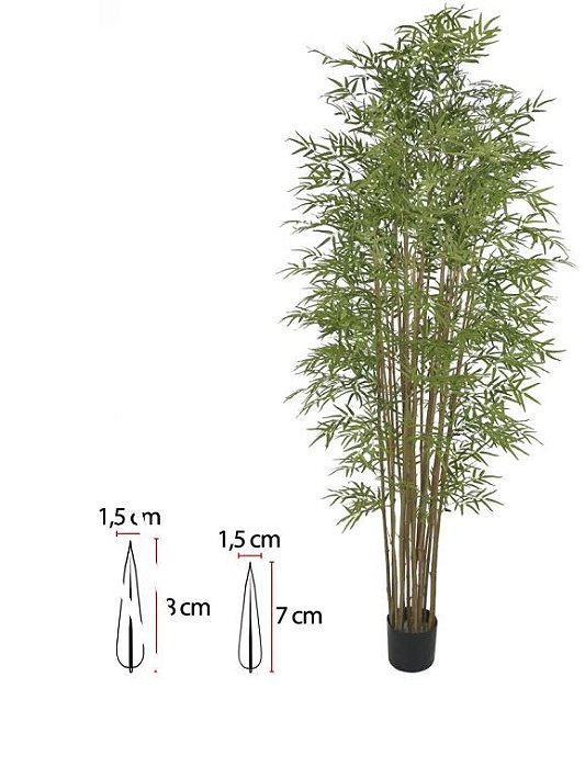 Planta Artificial Arvore Bamboo Japones C/Pote X4240 Verde 2,58cm
