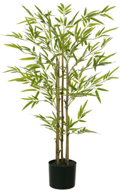 Planta Artificial Arvore Bamboo Real Toque C/Pote X467 Verde 1,06cm