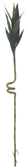 Planta Artificial Galho Bamboo Torcido C/Folha Verde 1,3M