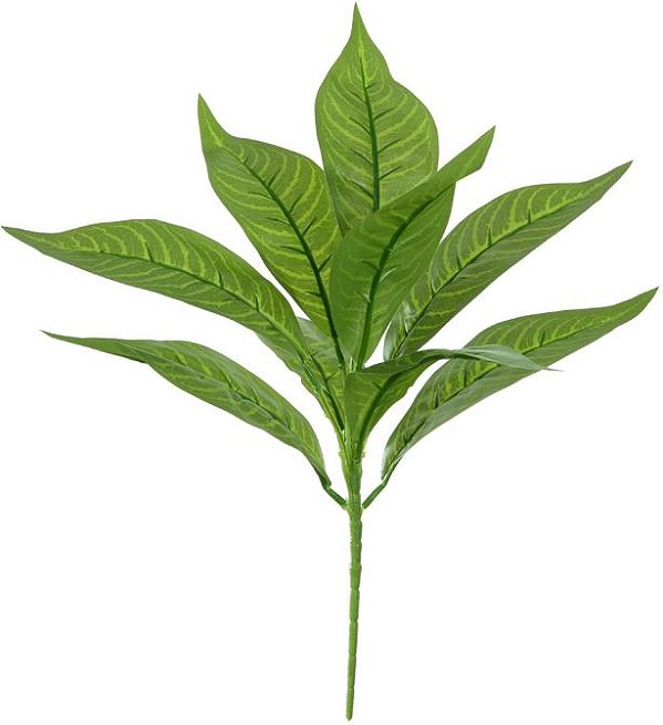 Planta Artificial Folhagem Dracena Forracao X9 Verde 2T 50cm