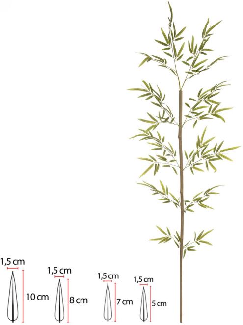 Planta Artificial Arvore Bamboo Real Toque X216 Verde 1,5m