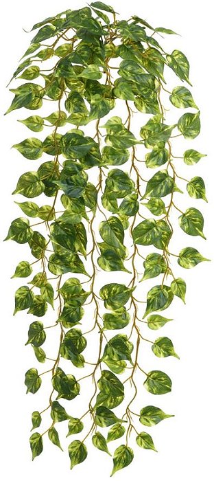 Planta Artificial Folhagem Jiboia Pendente X159 Verde Creme 1M