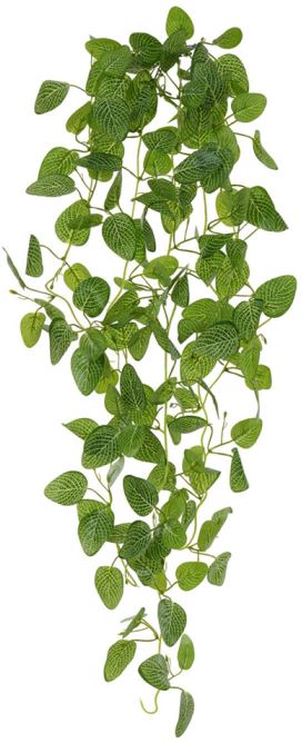Planta Artificial Folhagem Melancia Pendente Real Toque X162 Verde Creme 1,1m
