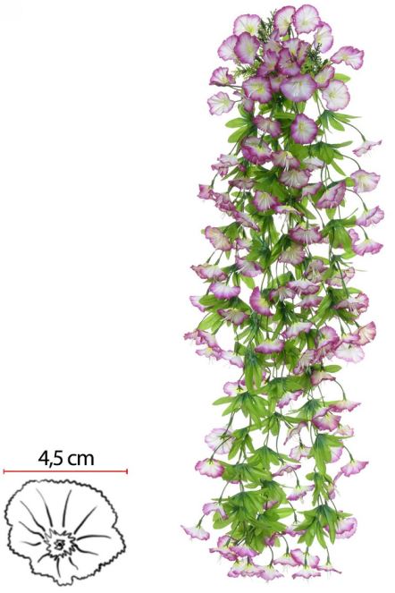 Planta Artificial Folhagem Margarida Pendente X118 Lavanda 85cm