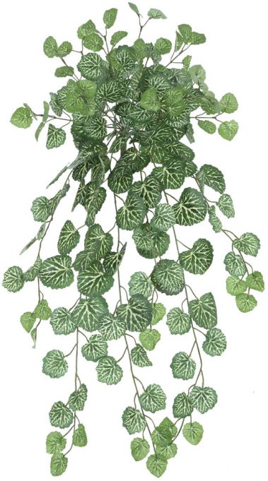 Planta Artificial Folhagem Geranio Pendente X180 Creme Verde 80cm