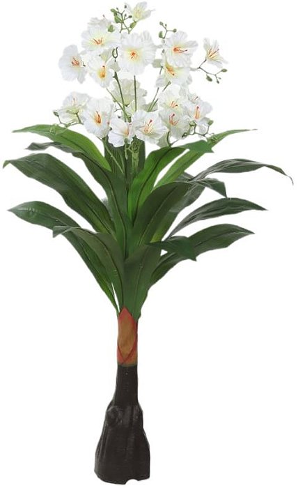 Planta Artificial Arvore Flor Real Toque X11 Branco 90cm