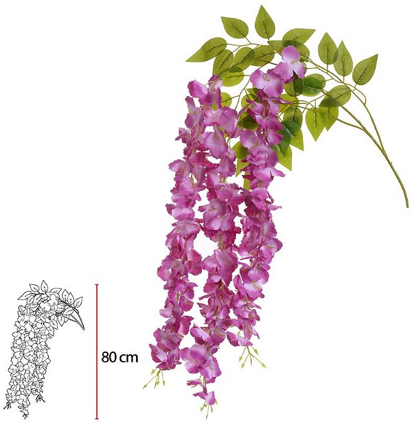 Planta Artificial Haste Pendentes X126 Purpura 1.06m