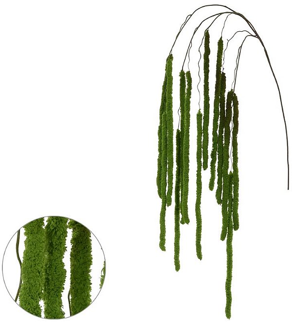 Planta Artificial Folhagem Musgo Pendentes X13 Verde 1.83m