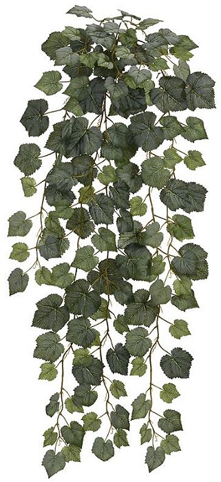 Planta Artificial Folhagem Parreira Pendentes X134 Verde Frosted 1.14m