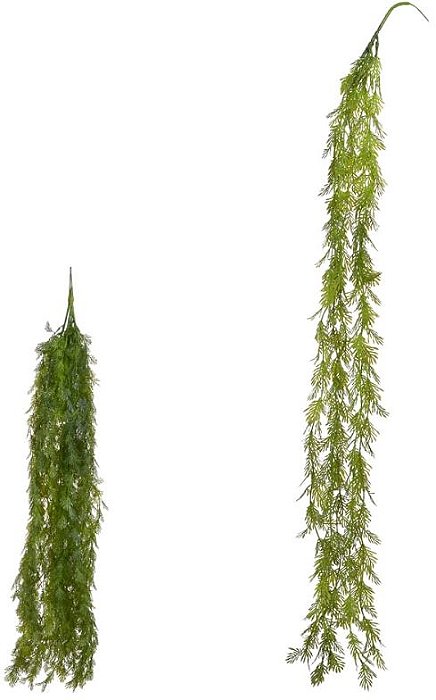 Planta Artificial Folhagem Grass Pendentes X5 Verde 86cm