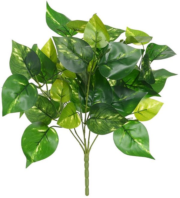 Planta Artificial Folhagem Jiboia Forracao X54 Verde Creme 38cm