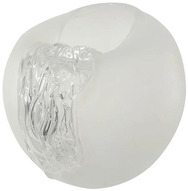 Vaso Decorativo Vidro Transparente Fosco 23cm