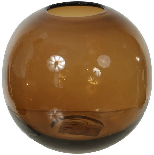 Vaso Decorativo Vidro Ambar 16cm