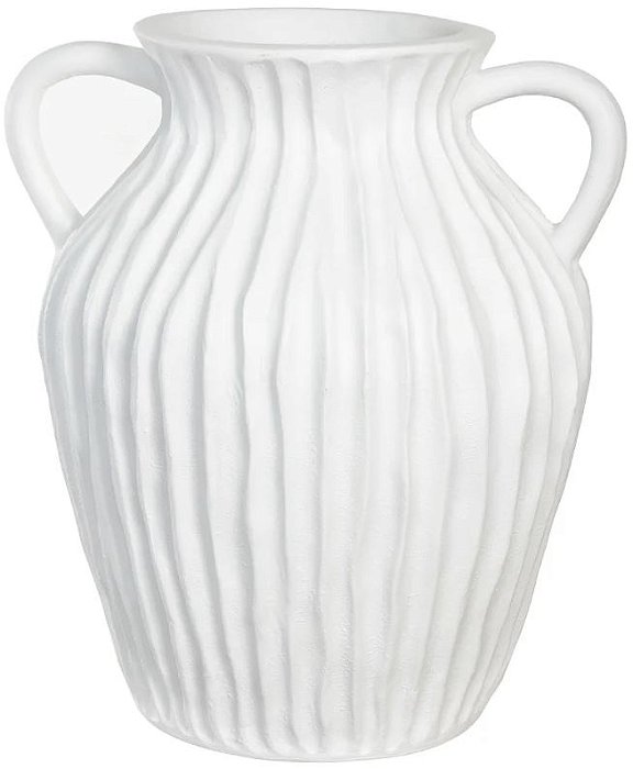Vaso Decorativo Ceramica Branco 39cm