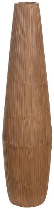 Vaso Decorativo Poliresina Texturizado Marrom 68,5cm