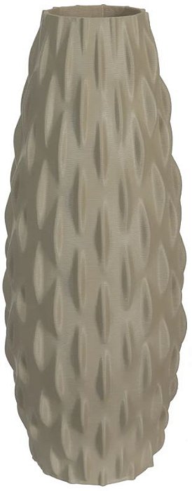 Vaso Decorativo Ceramica 3D Bege 41cm