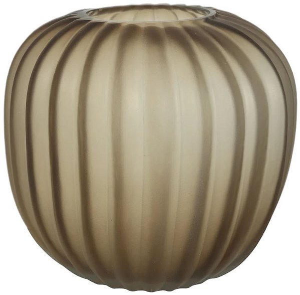 Vaso Decorativo Vidro Marrom 27cm