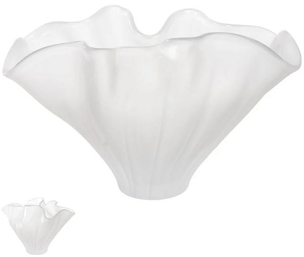 Vaso Decorativo Vidro Transparente Fosco 20cm