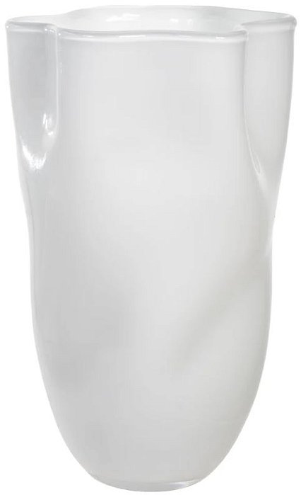 Vaso Decorativo Vidro Branco Leitoso 36,5cm