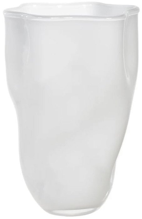 Vaso Decorativo Vidro Branco Leitoso 29cm