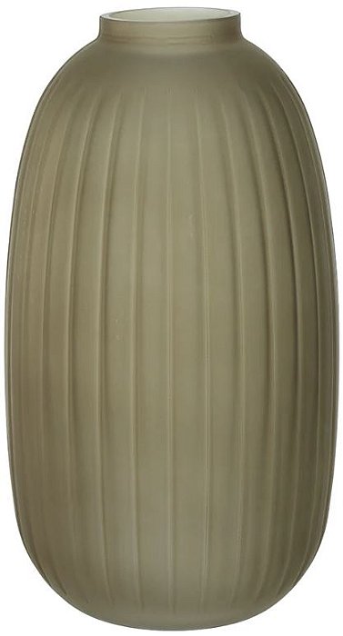 Vaso Decorativo Vidro Marrom Fosco 26cm