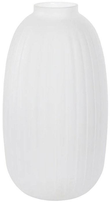 Vaso Decorativo Vidro Branco Fosco 26cm