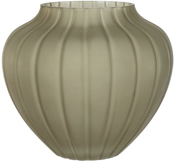 Vaso Decorativo Vidro Marrom Fosco 21,8cm