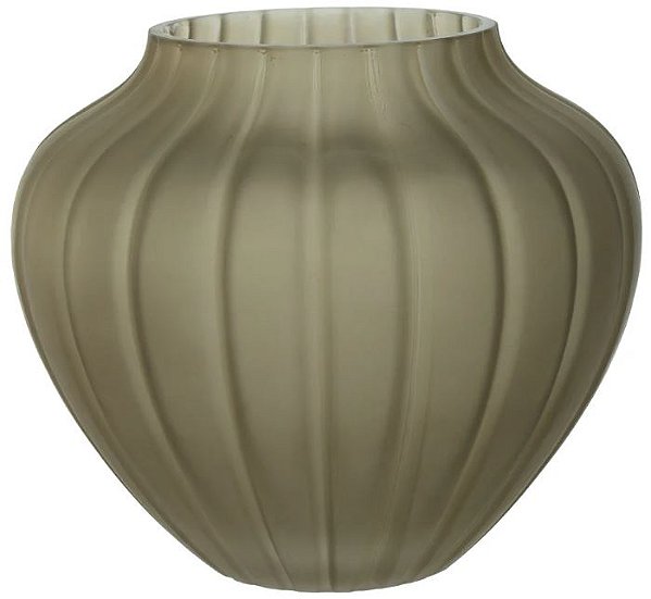 Vaso Decorativo Vidro Marrom Fosco 16,8cm