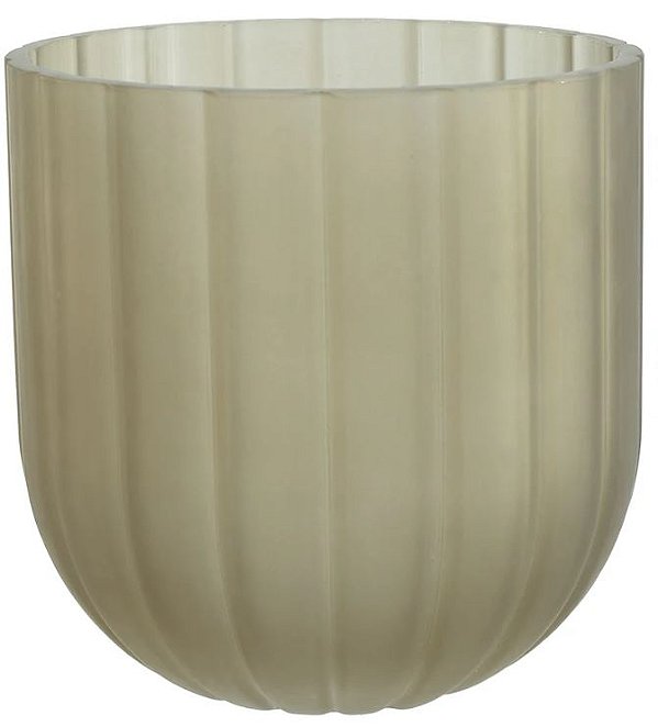 Vaso Decorativo Vidro Marrom Fosco 15cm