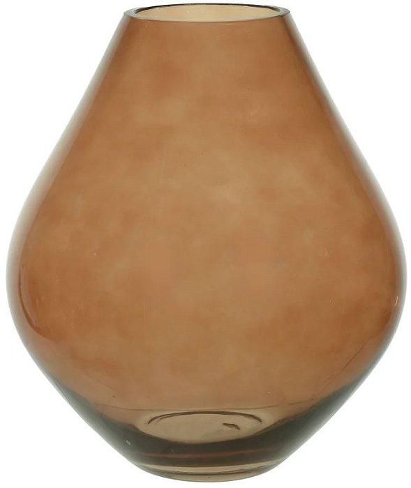 Vaso Decorativo Vidro Marrom 27,5cm
