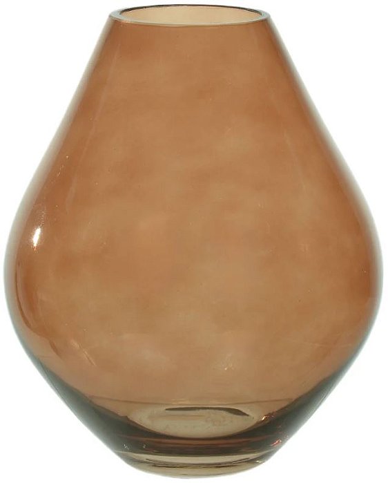 Vaso Decorativo Vidro Marrom 21,5cm