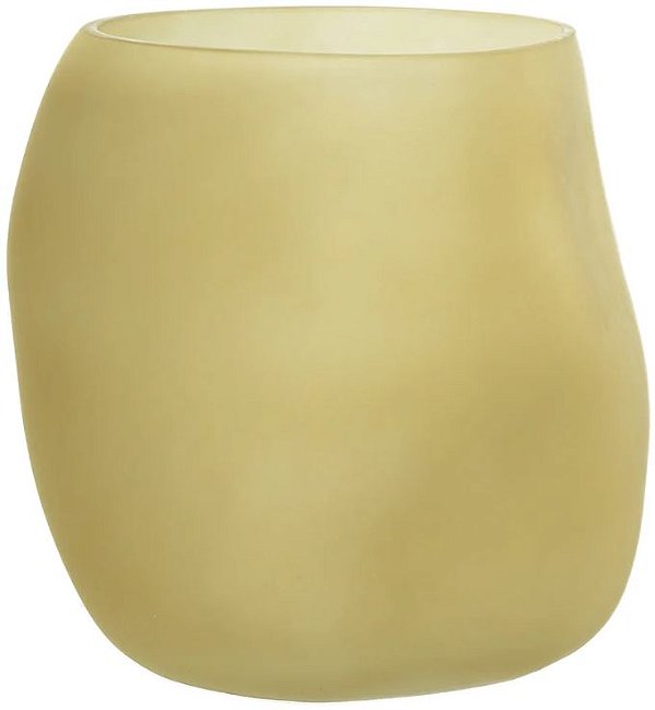 Vaso Decorativo Vidro Marrom Fosco 18,5cm