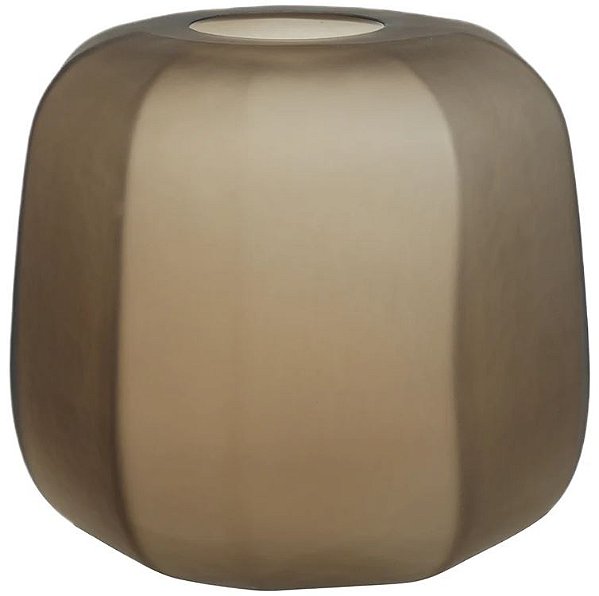 Vaso Decorativo Vidro Marrom 32cm