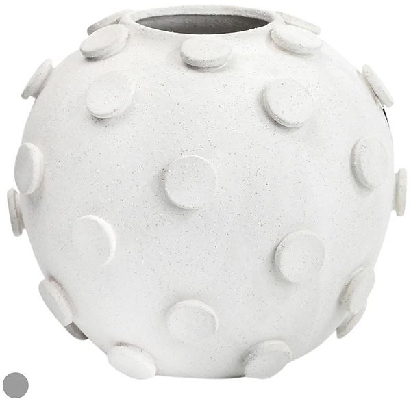 Vaso Decorativo Ceramica Balls Branco 29cm
