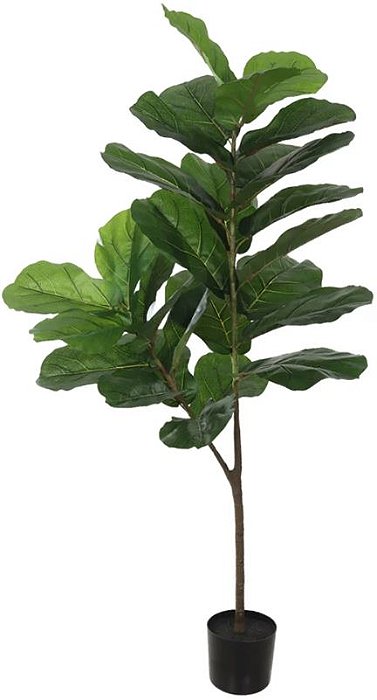Planta Artificial Ficus Lyrata Real Toque C/Pote X28 Verde 1,50m