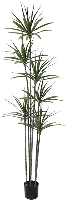 Planta Artificial Arvore Yucca C/Pote X120 Verde 2.2m