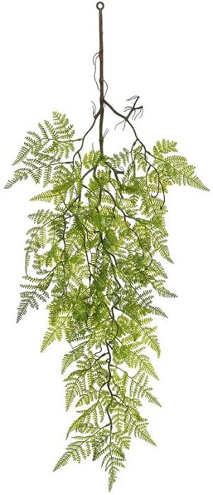 Planta Artificial Folhagem Samambaia Pendente X33 Verde 90cm