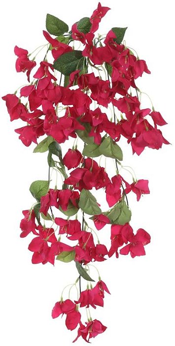 Planta Artificial Folhagem Bougainville Pendente X93 Rosa 75cm