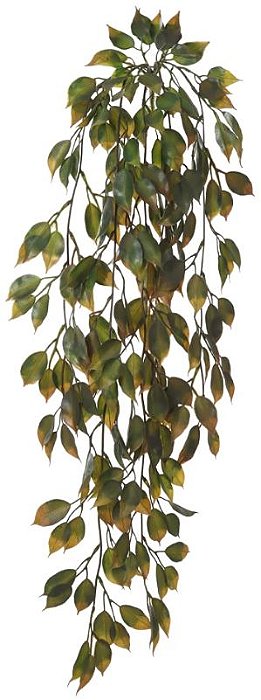 Planta Artificial Folhagem Ficus Pendente X76 Verde Outono 98cm