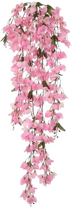 Planta Artificial Folhagem Bougainville Pendente X252 Rosa Antigo 1.35m